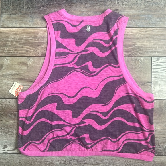 NWT FP Movement Printed Love Tank Waverunner Magenta Large - Picture 9 of 11